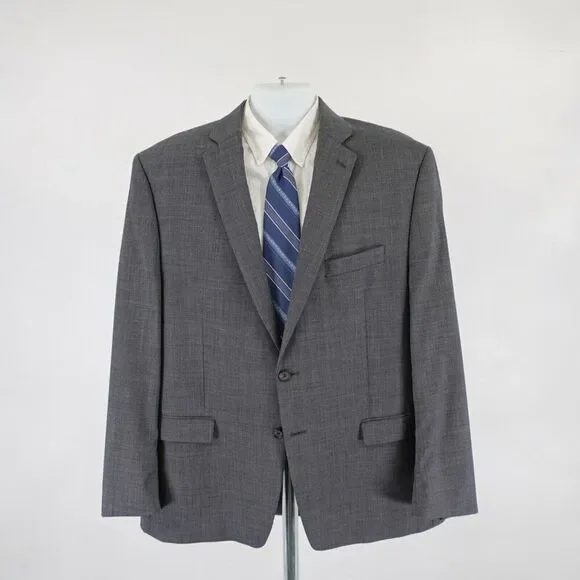 Lauren Ralph‎ Lauren Wool Gray Sharskin 46R Blazer 2 Button Tagged 48R